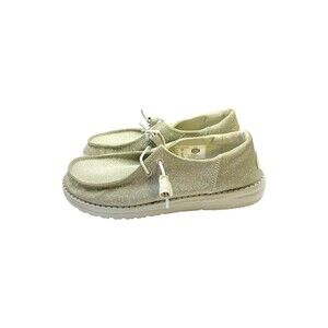 Hey Dude Wendy Women’s Loafers Size 9 White Sparkle Slip-On Casual Comfort